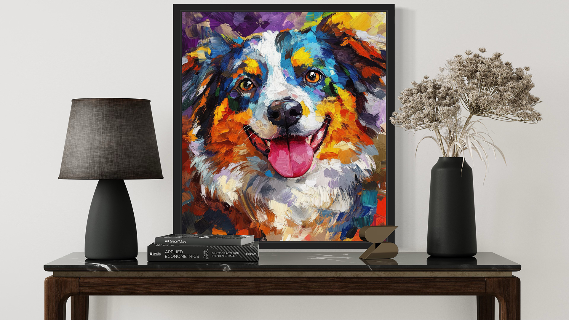 Amazon.com: Australian Shepherd Colorful Abstract Wall Art Print